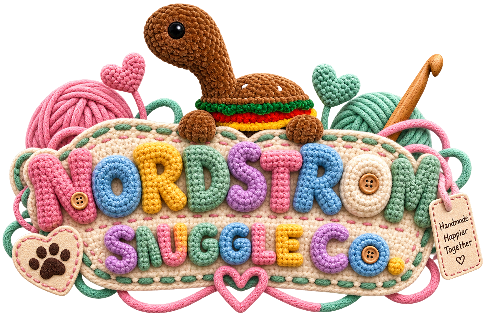 Nordstrom Snuggle Co. identity from the Slice of Lauren collaboration