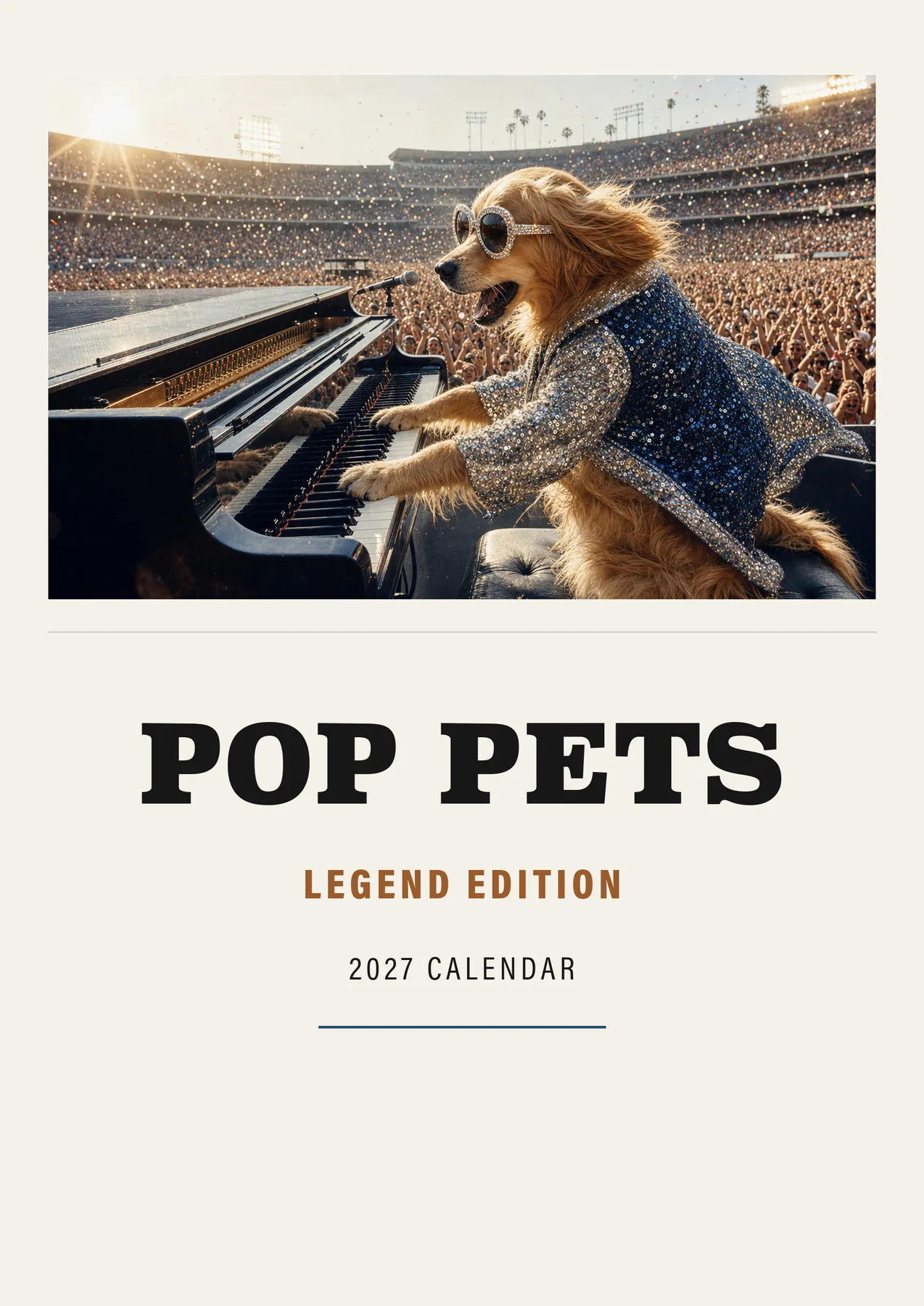 Pop Pets Legend Edition 2027 calendar cover